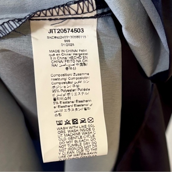 Emery Rose|NWT Blue/White Notch Neck Side Slits Summer Maxi Dress Sz M Brand NEW - Picture 3 of 5